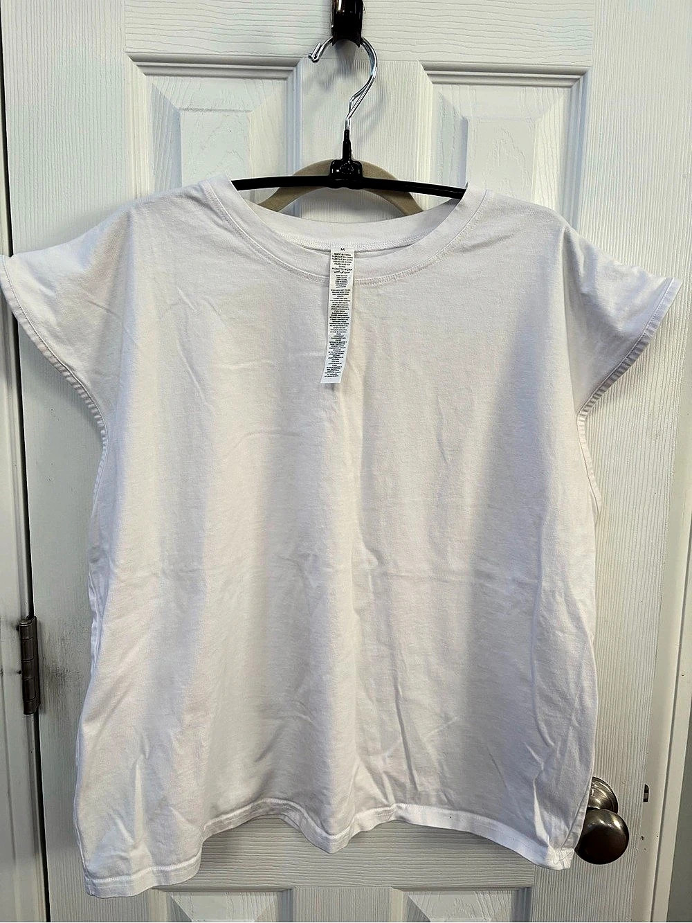 alo Cotton Sleeveless Tee in White Size Medium